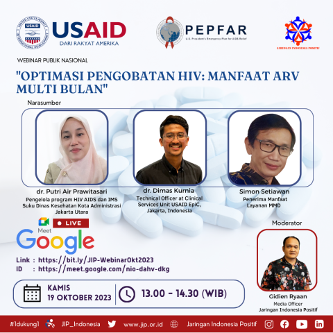 Webinar Nasional: Optimasi Pengobatan HIV Manfaat ARV Multi Bulan